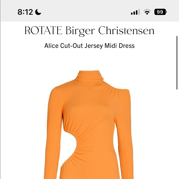 NWT: Saks ROTATE birger Christensen cut out dress - Picture 3 of 7